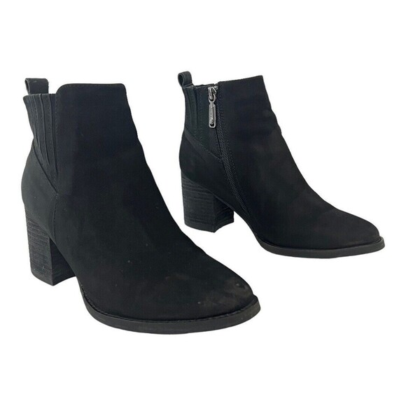 Blondo Womens Noa B6644014 Black Leather Waterproof Ankle Booties Size 8 M - Picture 1 of 7
